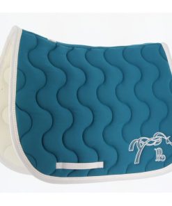 TAPIS PENELOPE CLASSIQUE BLEU CANARD BLANC