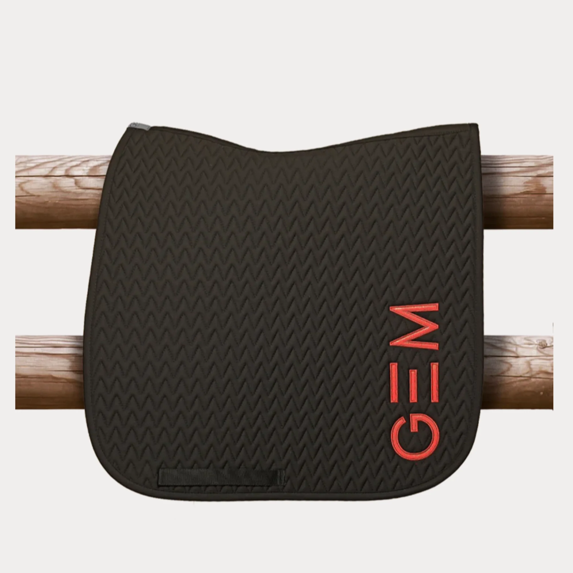 TAPIS "TEN" DRESSAGE GEM NOIR/CORAIL