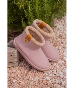 Boots PENELOPE fourrées rose pâle