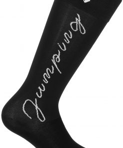 Chaussettes équithème "JUMP" noir/argent