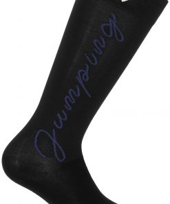 Chaussettes équithème "JUMP" noir/violet