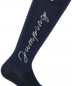 Chaussettes équithème "JUMP" marine/argent