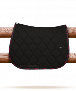 Tapis love GEM noir/rose