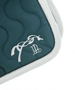 Alternative view of Tapis de selle PENELOPE "Diamant" bleu canard blanc
