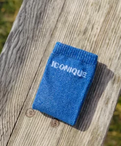 Chaussettes à paillettes bleu "iconique"