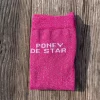 Chaussettes à paillettes rose "poney de star"