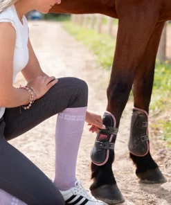 Chaussettes à paillettes lila "mon poney mon bolide"