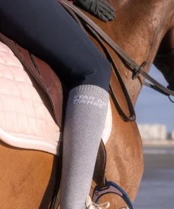 Chaussettes à paillettes argenté "star du carré"