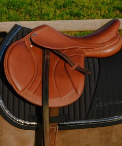 Alternative view of Tapis de selle Je t'aime EQUITHÈME - marine