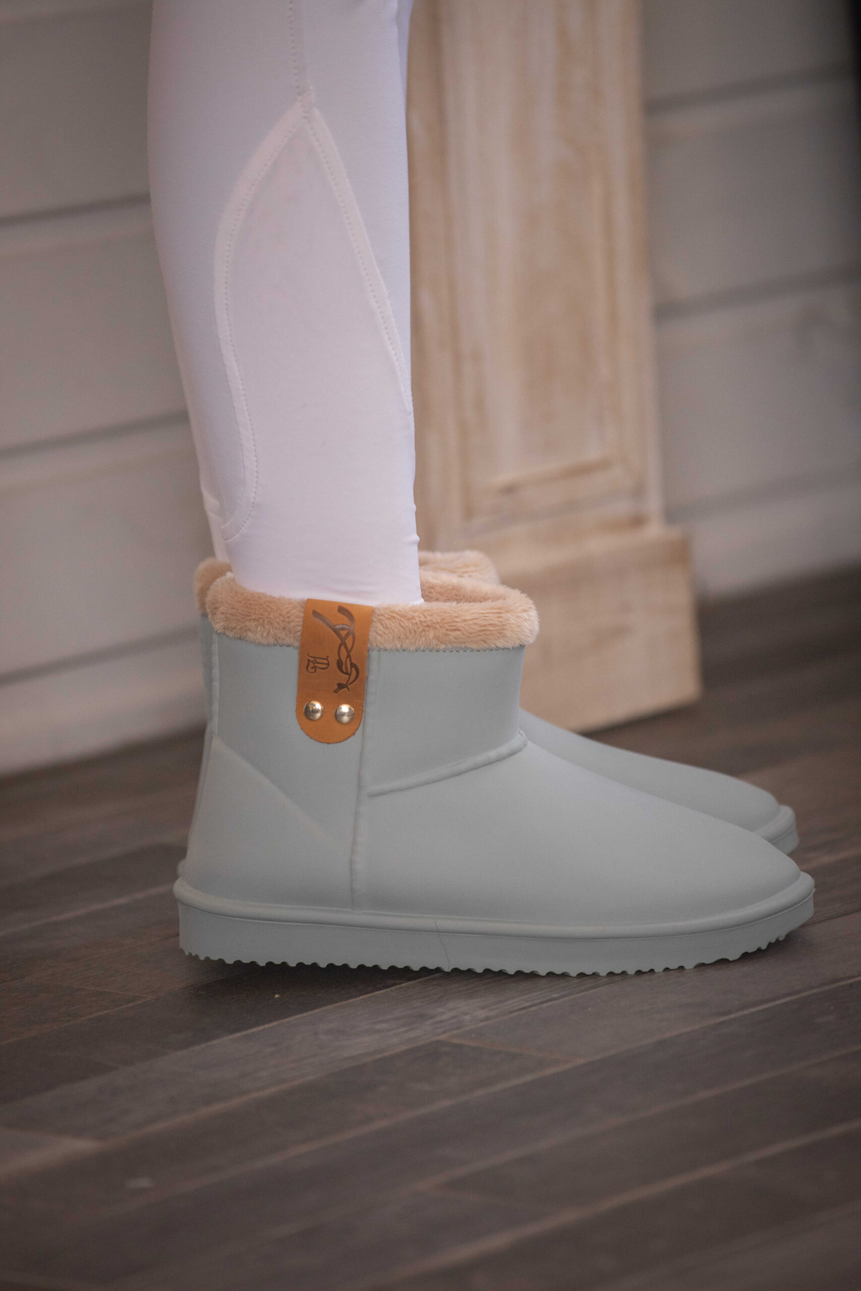 Boots PENELOPE fourrées vert eucalyptus – Image 2
