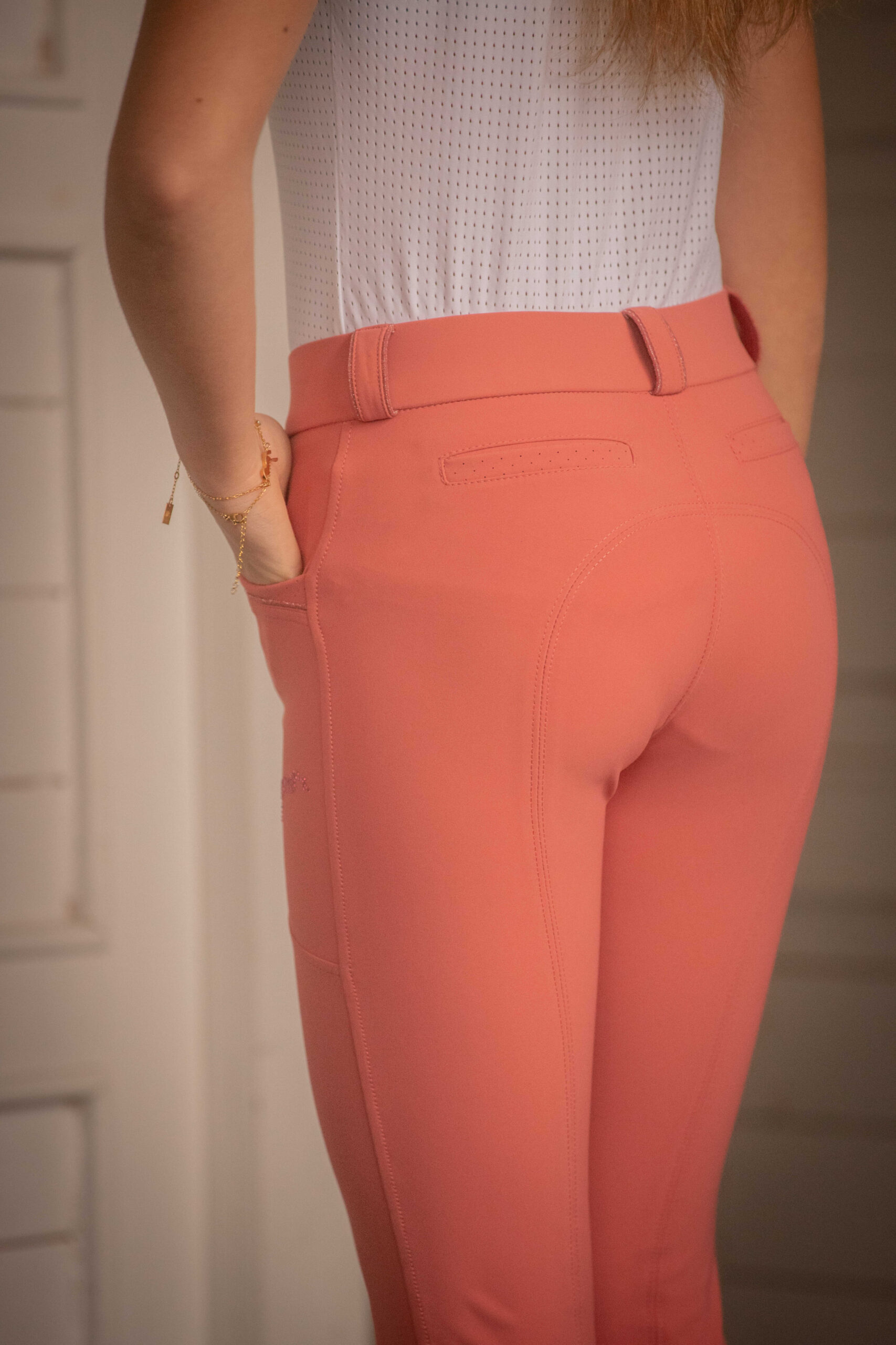 Pantalon enfant Pénélope "Sybille" pêche – Image 3